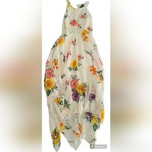 Pink & Violet Kids Big Girl Child Dress size 12 Ivory Floral Formal Dress